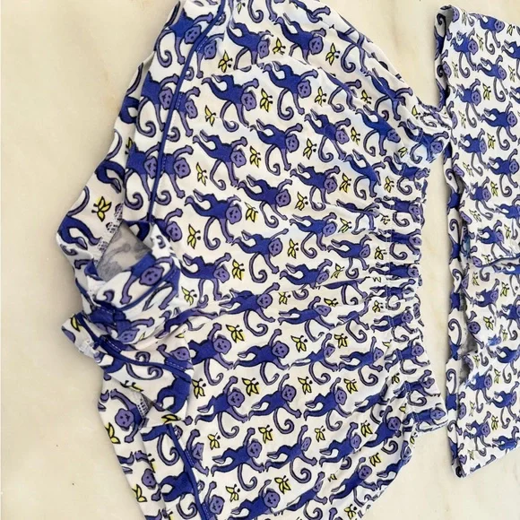 Roller rabbit monkey pajamas xxs used - Picture 5 of 5